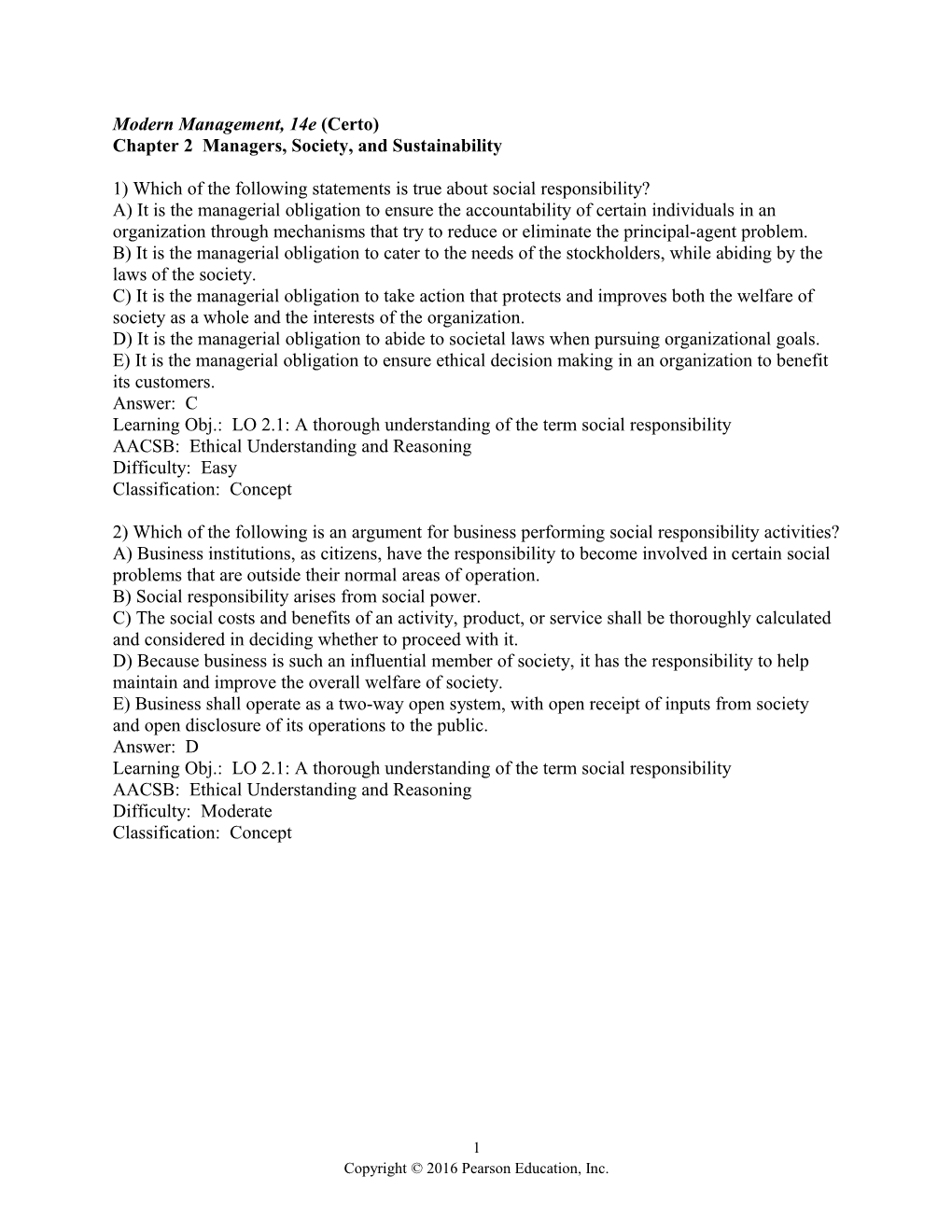 Chapter 2 Managers, Society, and Sustainability