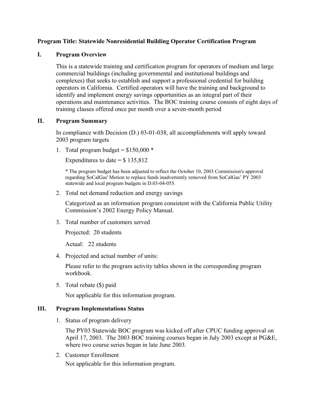 Draft Statewide ET 2Nd Quarter Report