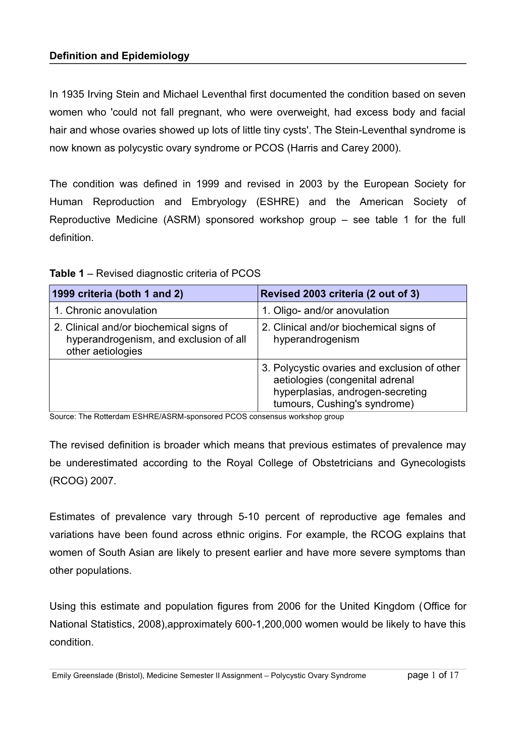 Definition and Epidemiology