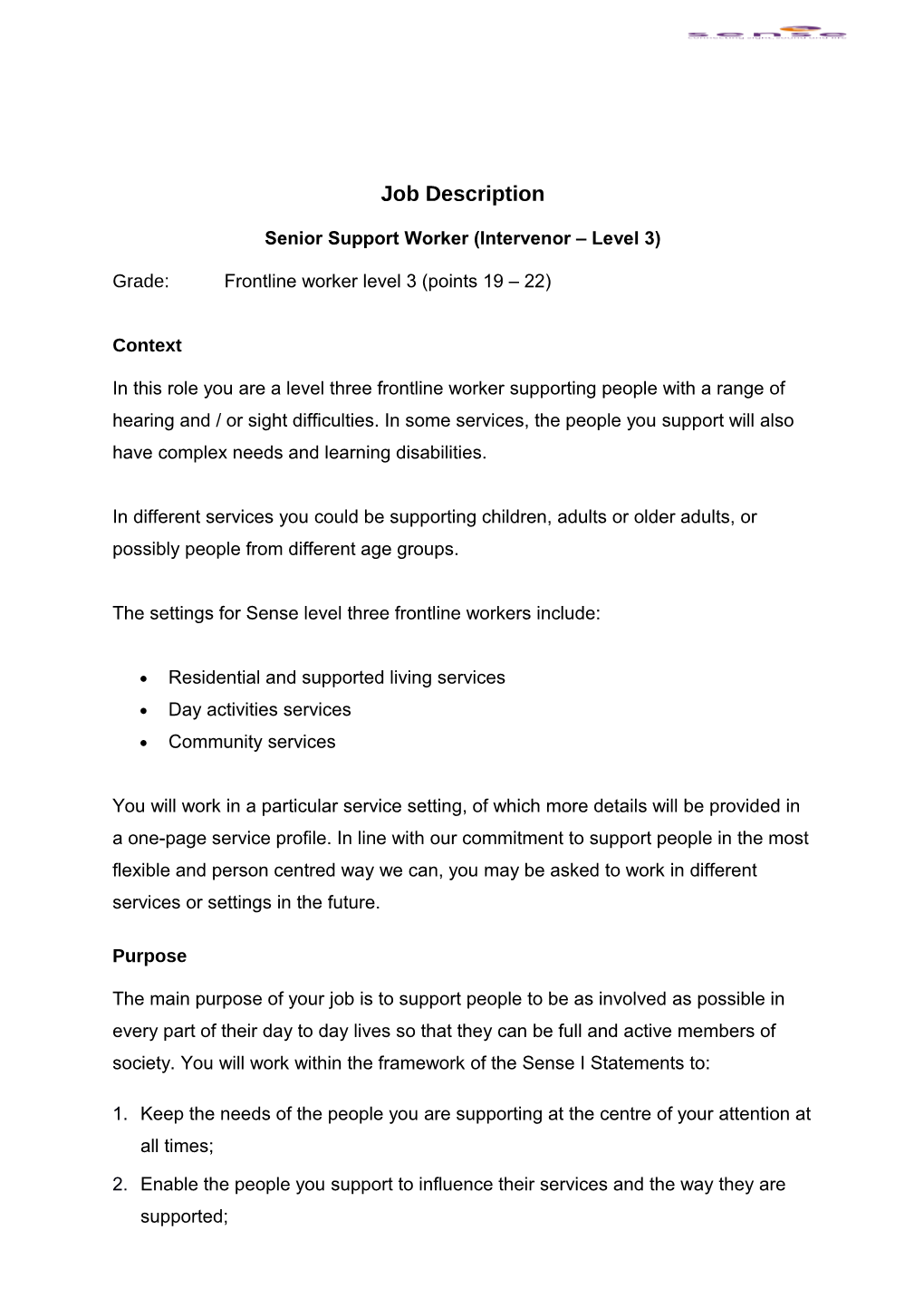 Seniorsupport Worker(Intervenor Level 3)