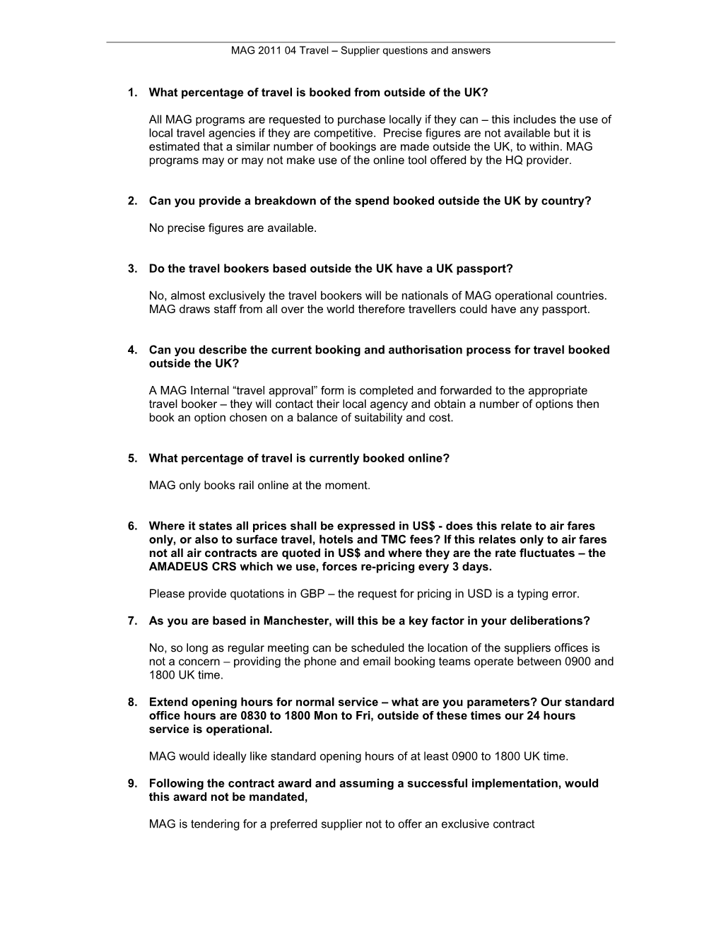 MAG 2011 04 Travel Supplier Questions and Answers