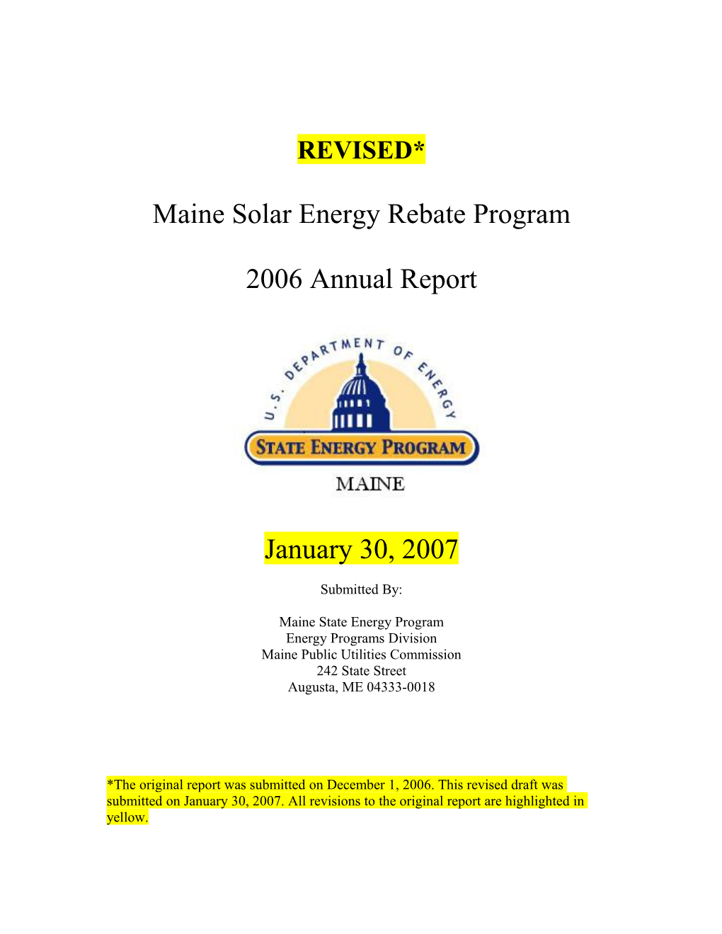 Maine Solar Energy Rebate Program