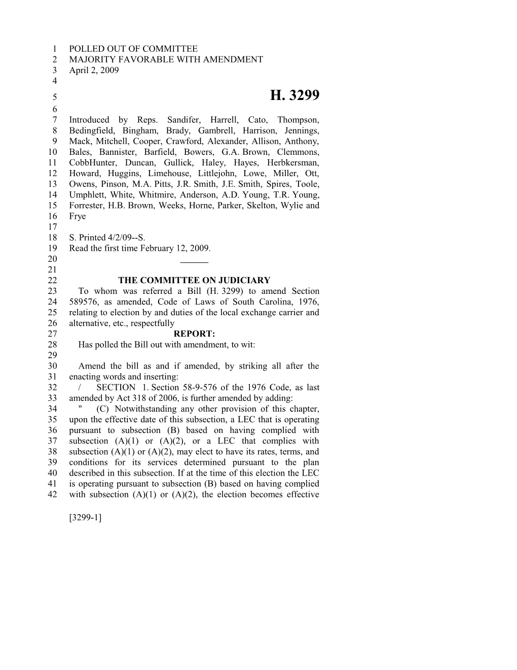 Majority Favorable with Amendment