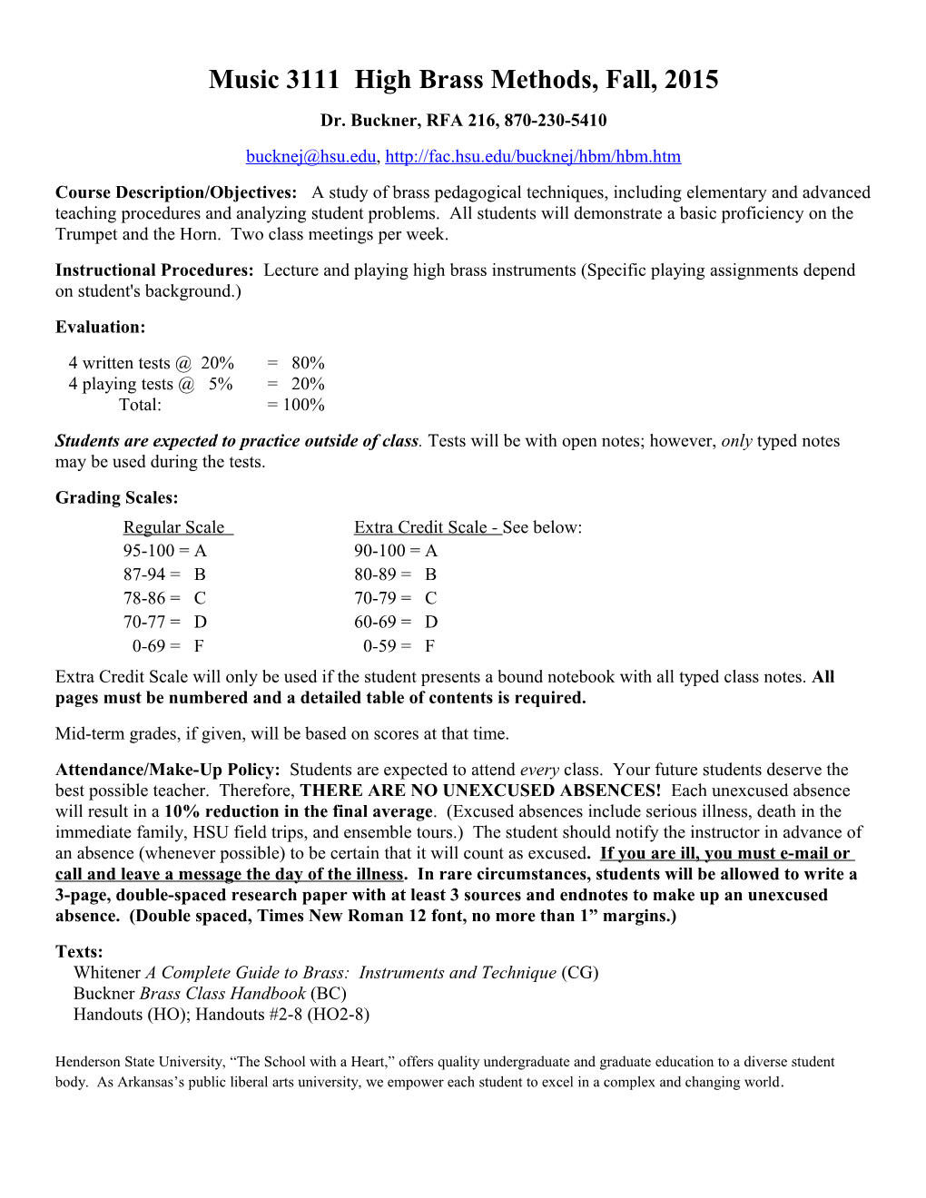 Brass Class (High Brass and Pedagogy)