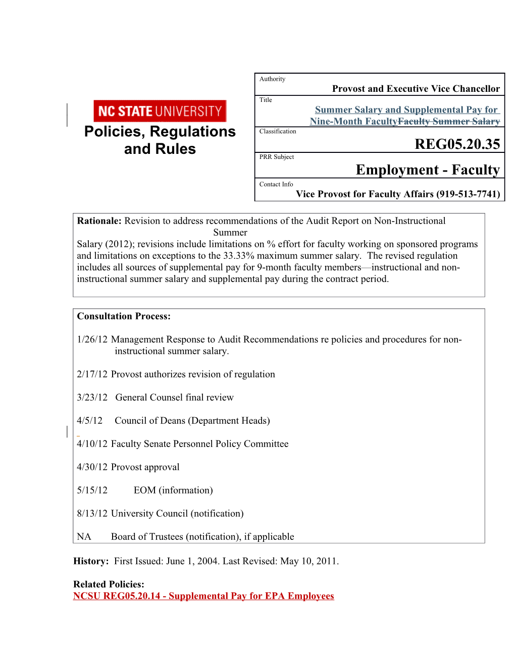 Summer Salary and Supplemental Pay For