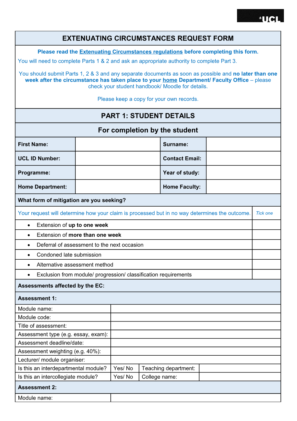 What Form of Mitigation Are You Seeking?