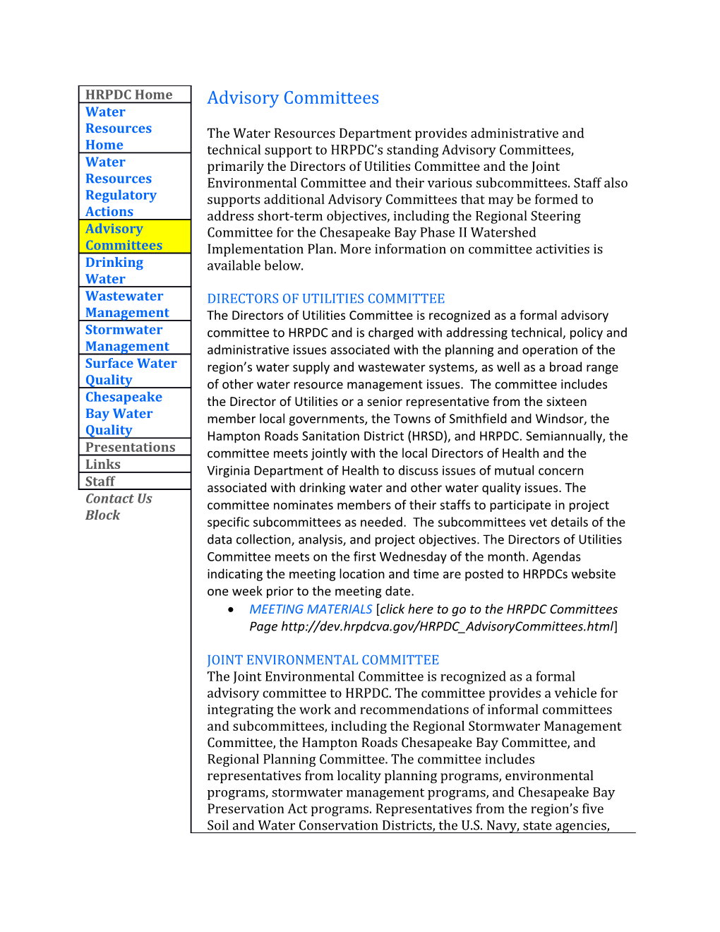 MEETING MATERIALS Click Here to Go to the HRPDC Committees Page