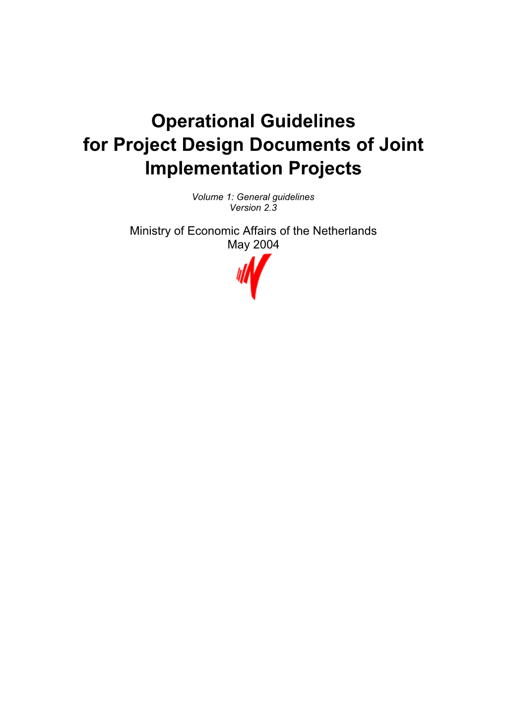 JI Guidelines Vol1 Senternovem