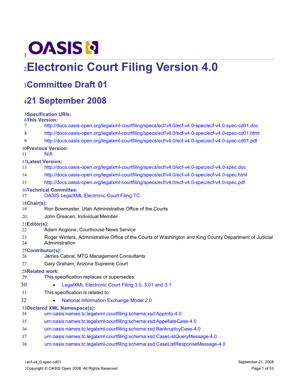 Electronic Court Filing Version 4.0