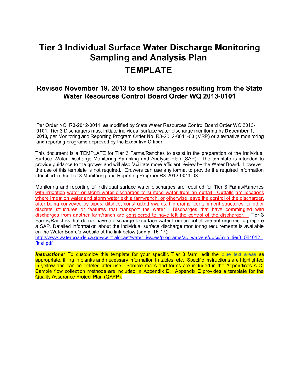 Sampling and Analysis Plan s1