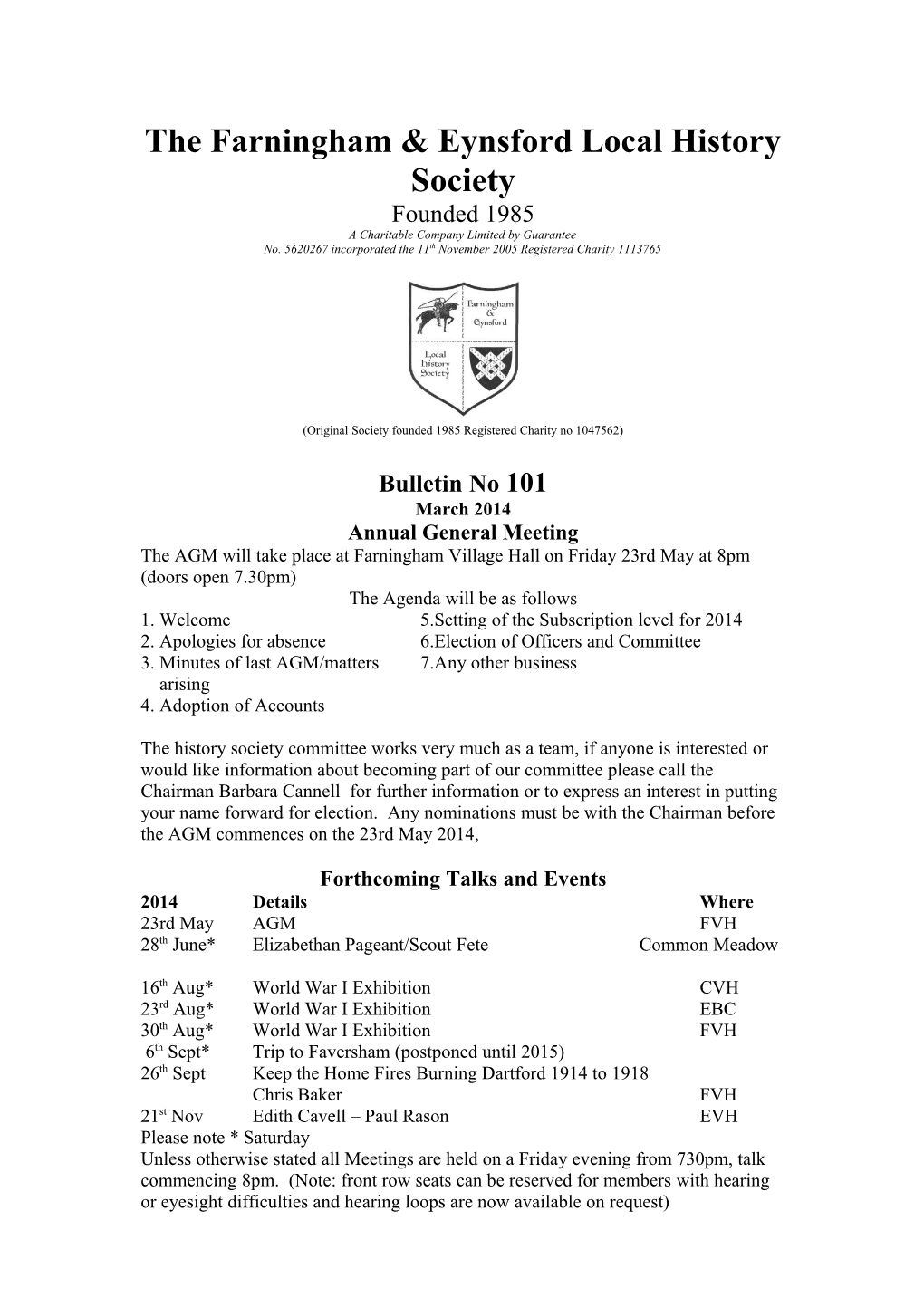 The Farningham & Eynsford Local History Society