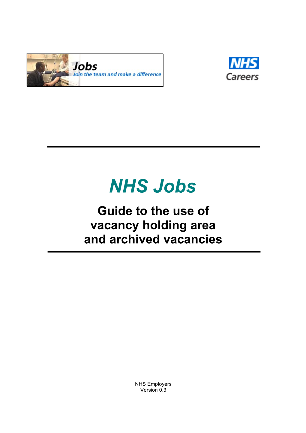 NHS Jobs Key Questions User Guide