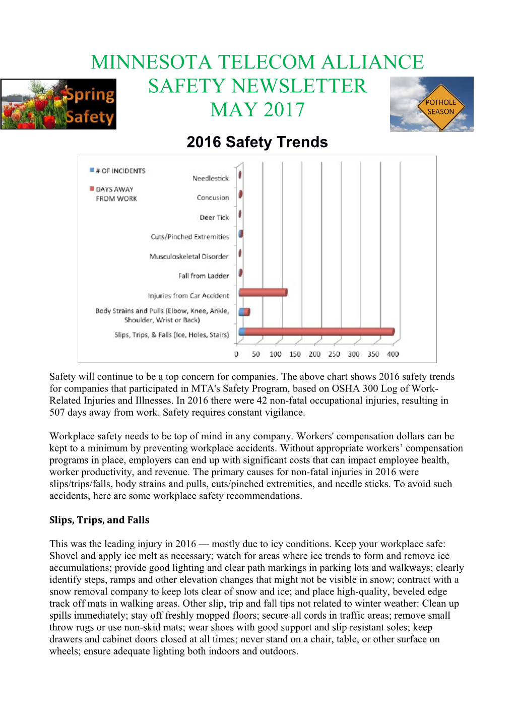 Minnesota Telecom Alliance Safety Newsletter November 2016