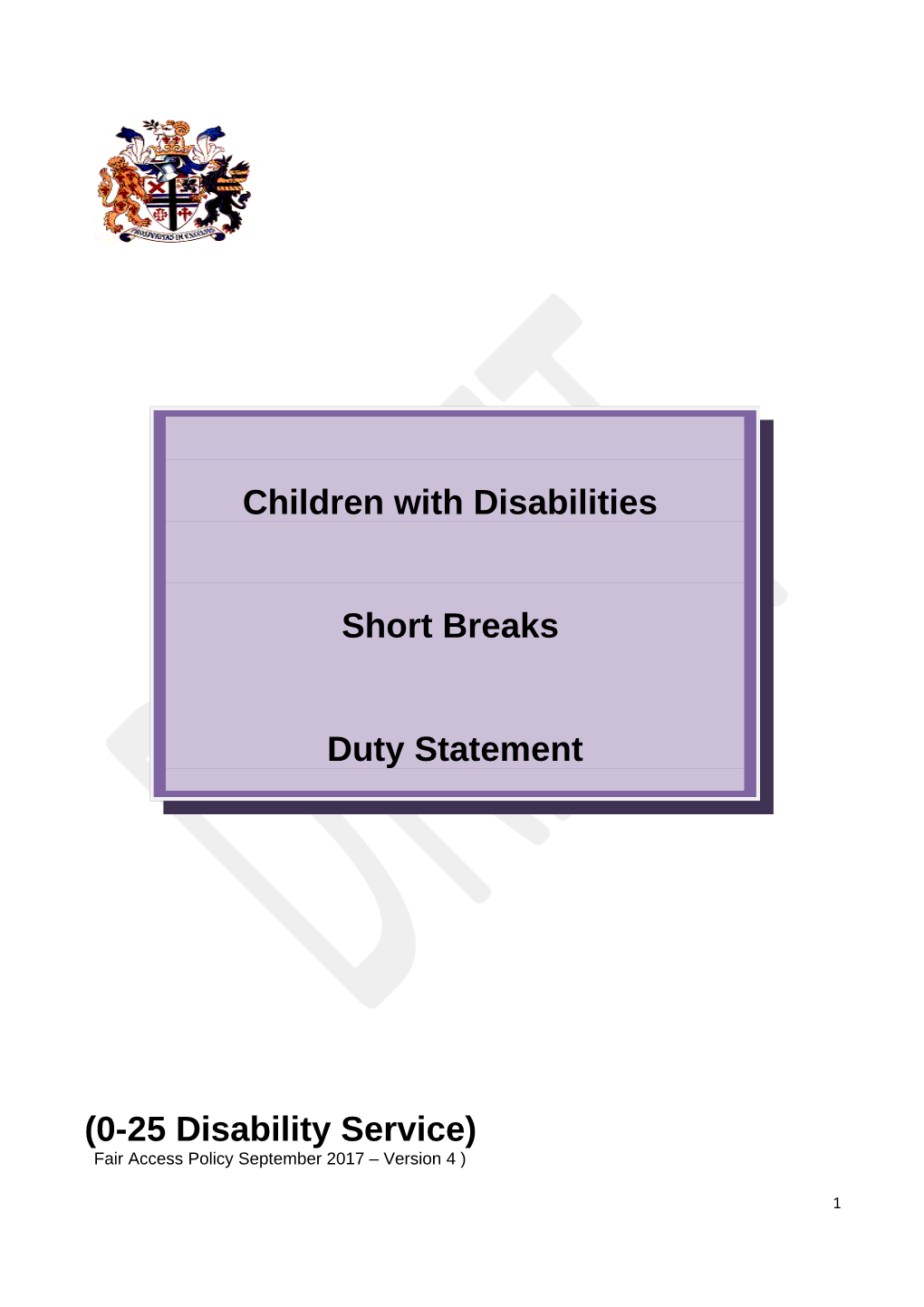 0-25 Disability Service