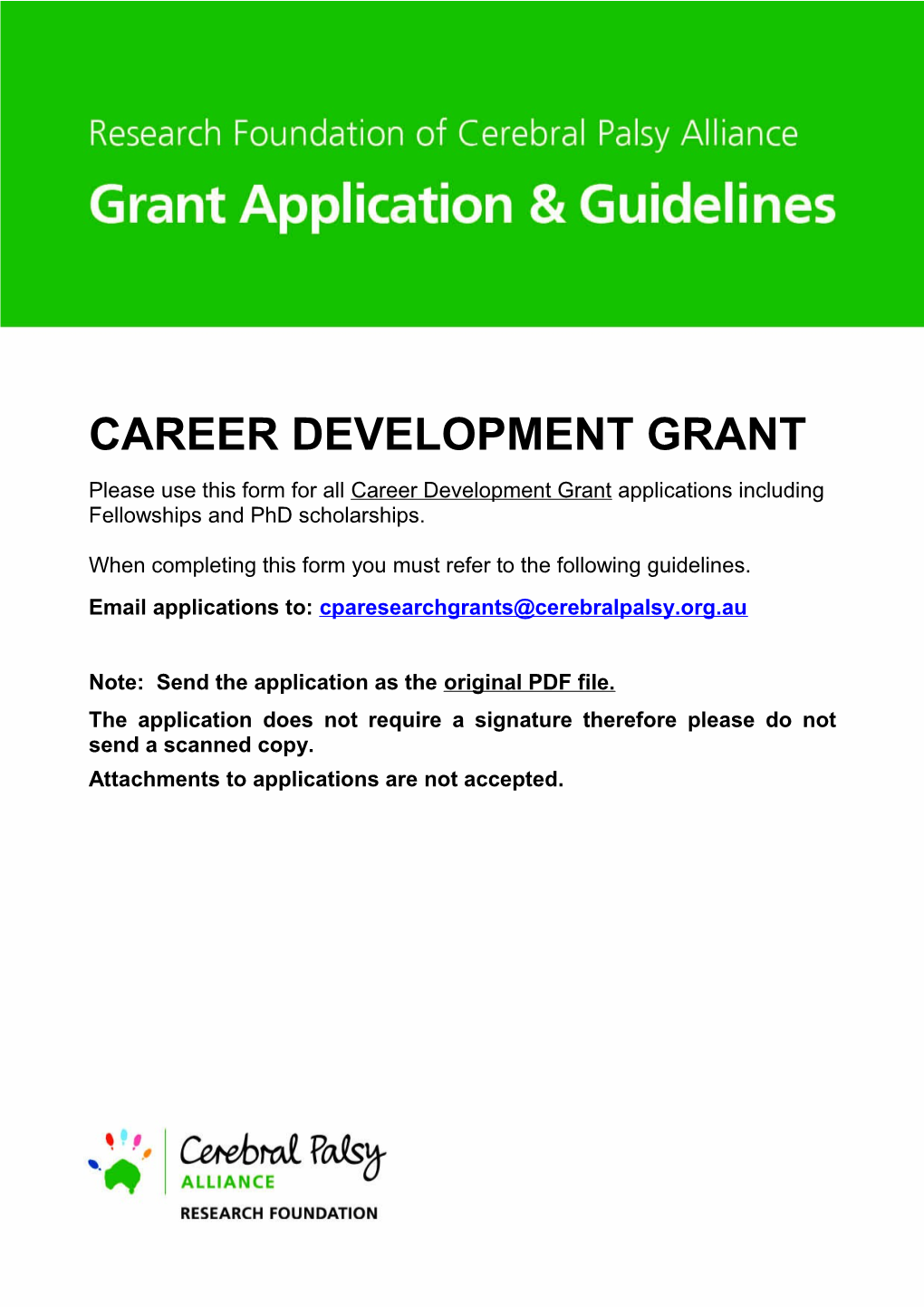 Career Development Grant