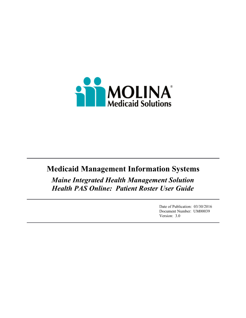 MHP Patient Roster User Guide