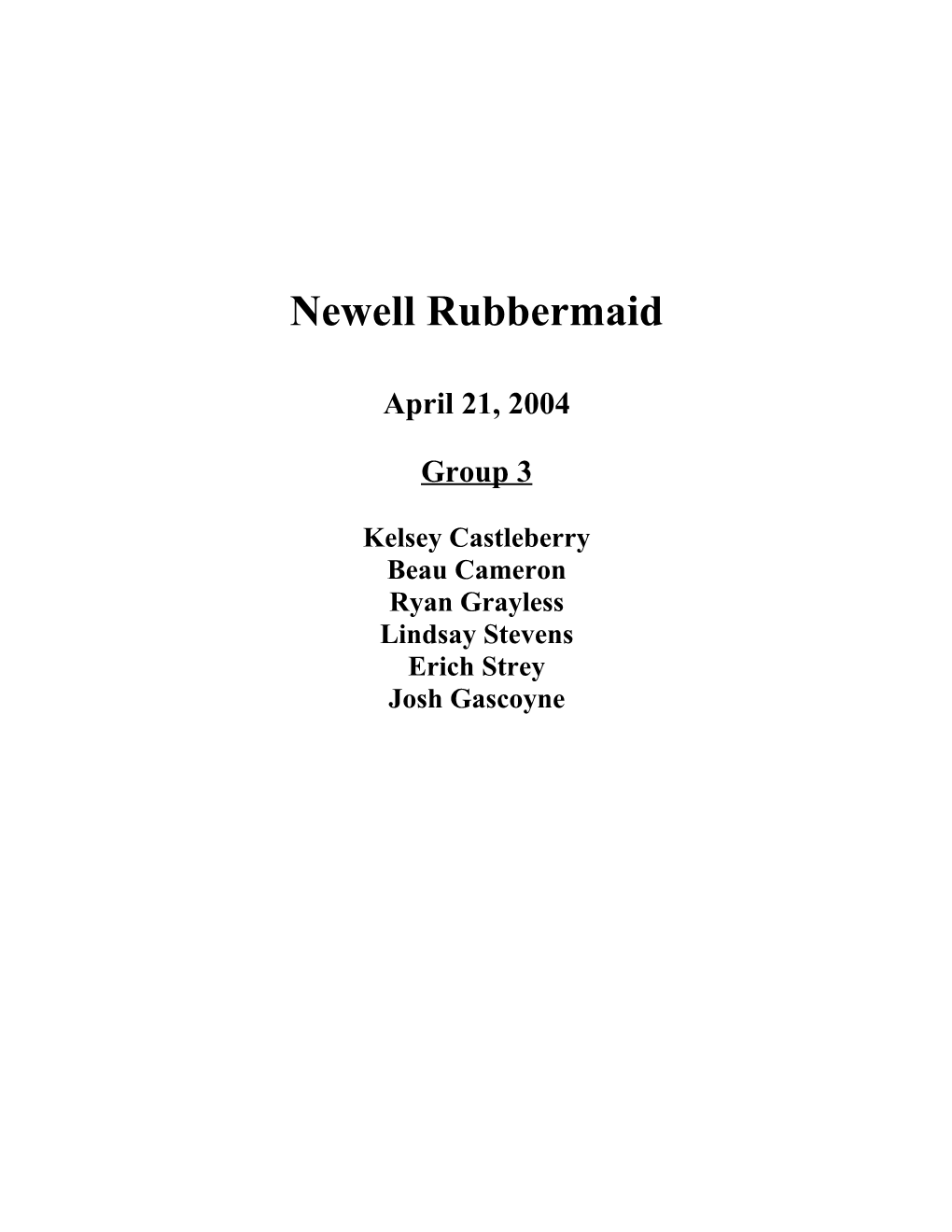 Newell Rubbermaid