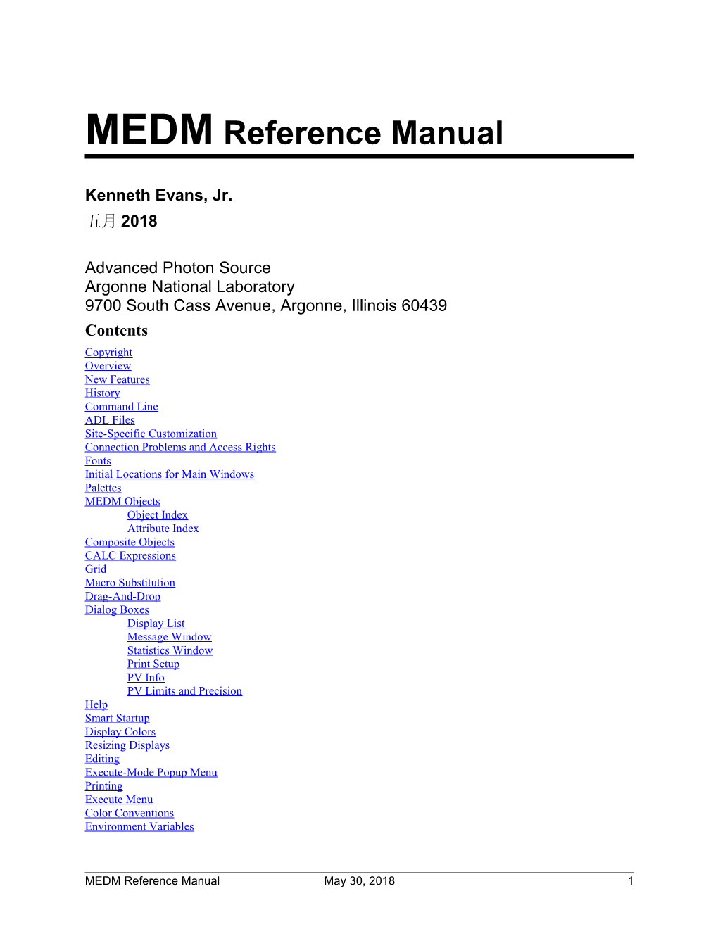 MEDM Reference Manual