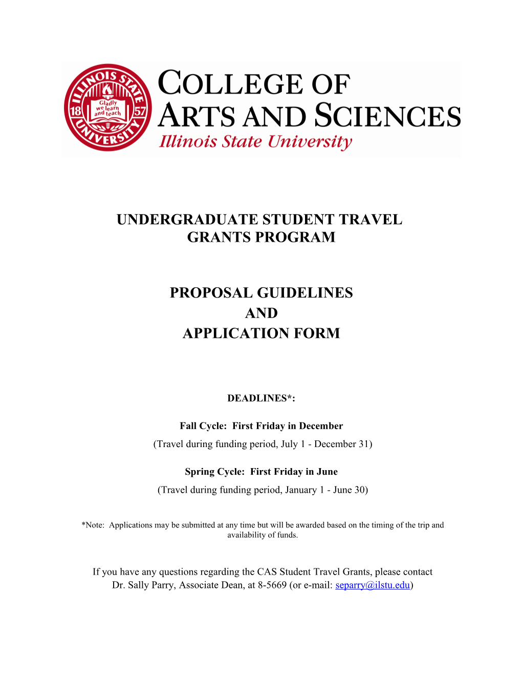 Undergraduate Student Travel