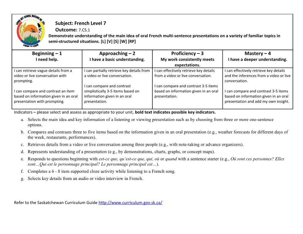 Indicators Please Select and Assess As Appropriate to Your Unit, Bold Text Indicates Possible