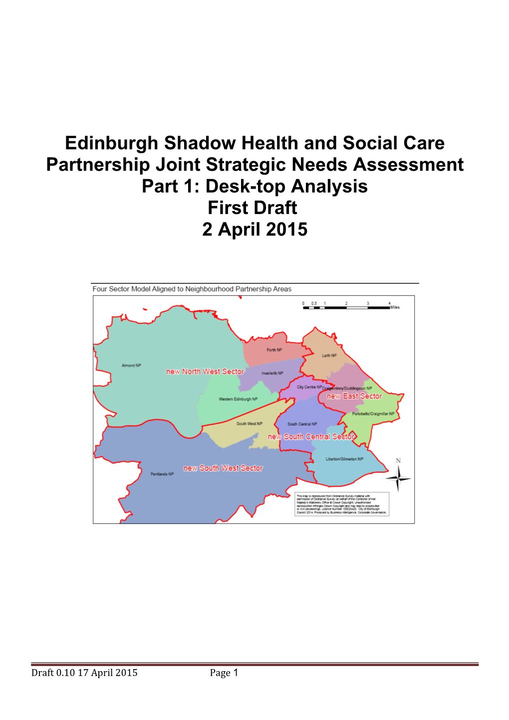 Edinburgh Shadow Health and Social Care Partnership Joint Strategic Needs Assessment