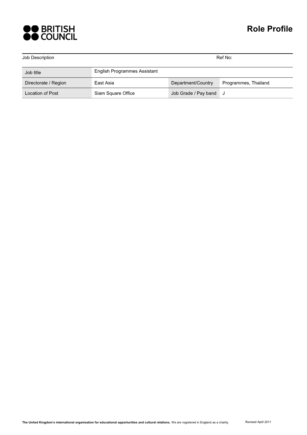 Job Description (DPM 10) the British Council s1