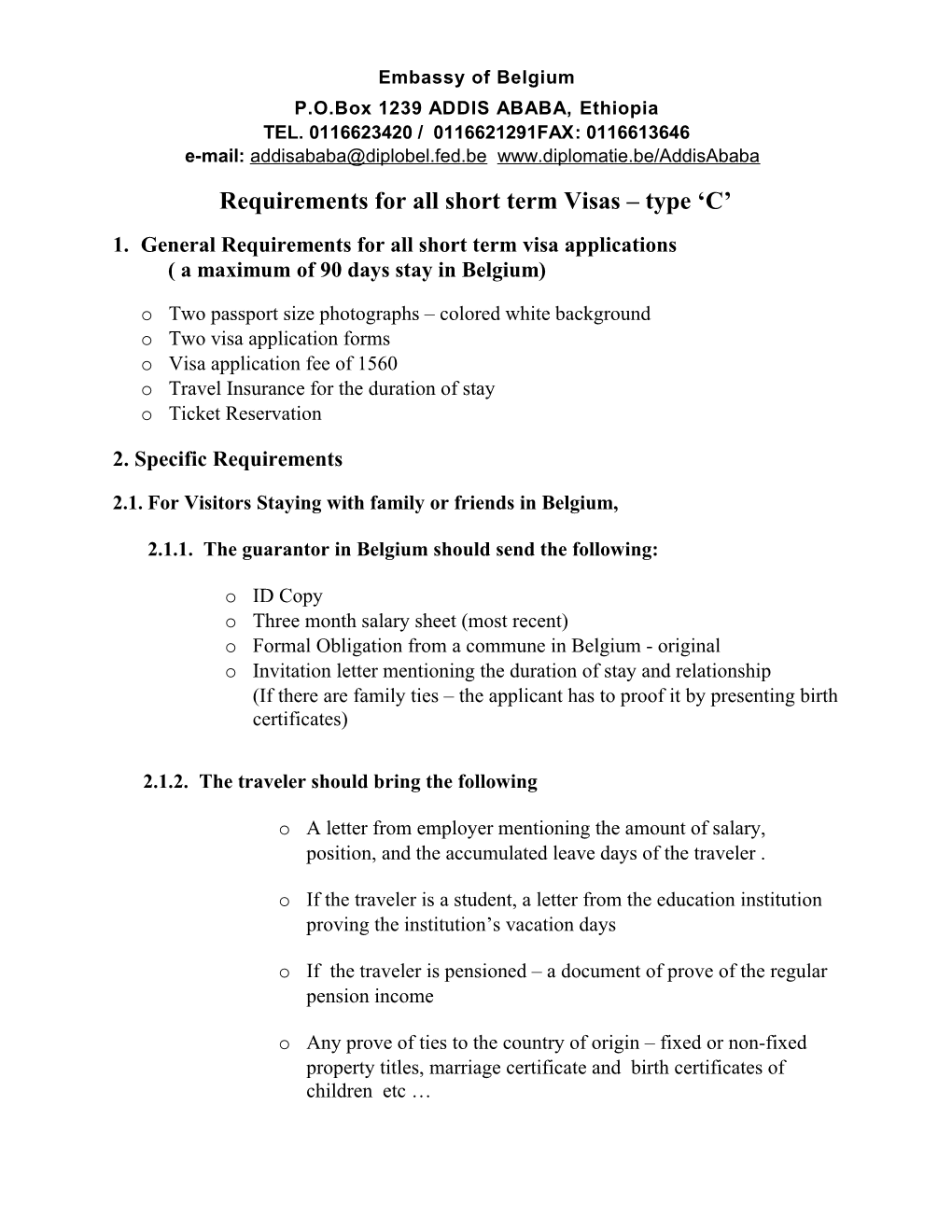 Requirements for Family Reunion Visa