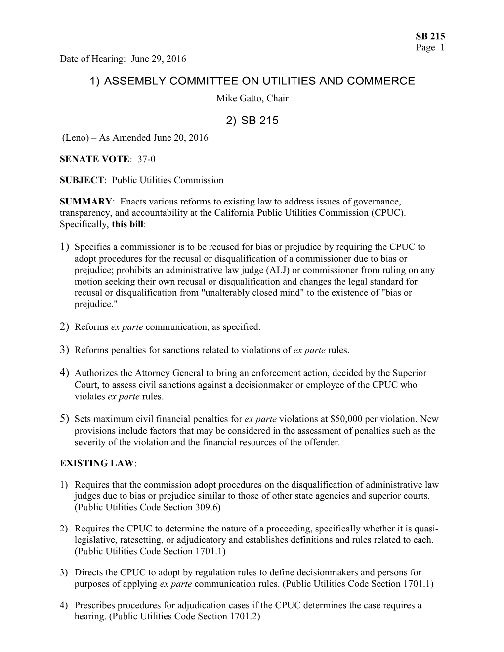 Senate Bill Policy Committee Analysis s1