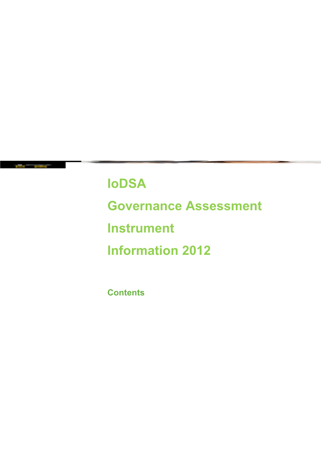 Governance Assessment Instrument