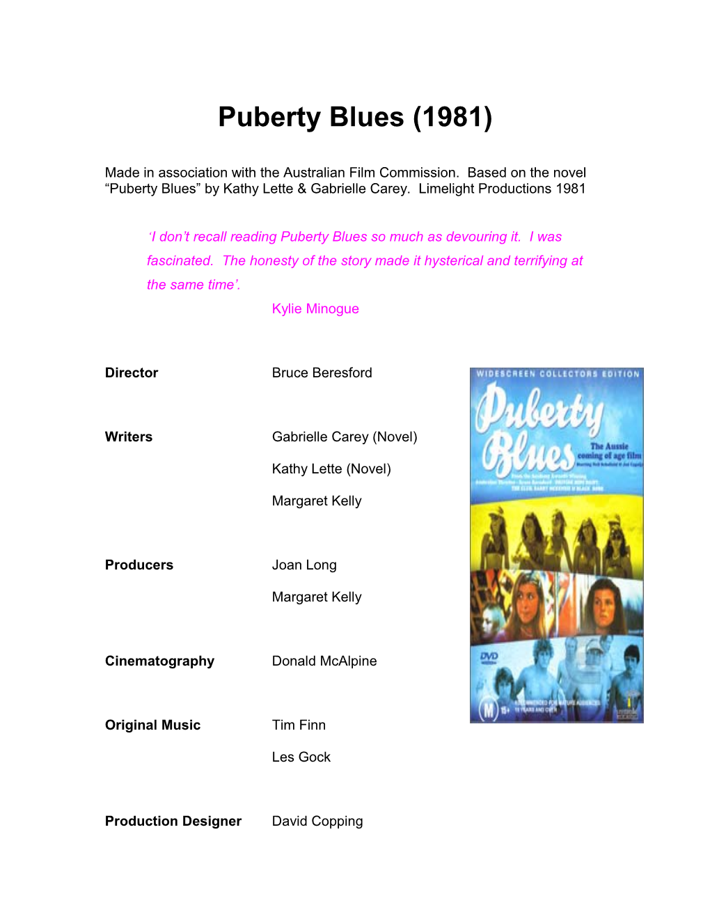 Puberty Blues (1981)