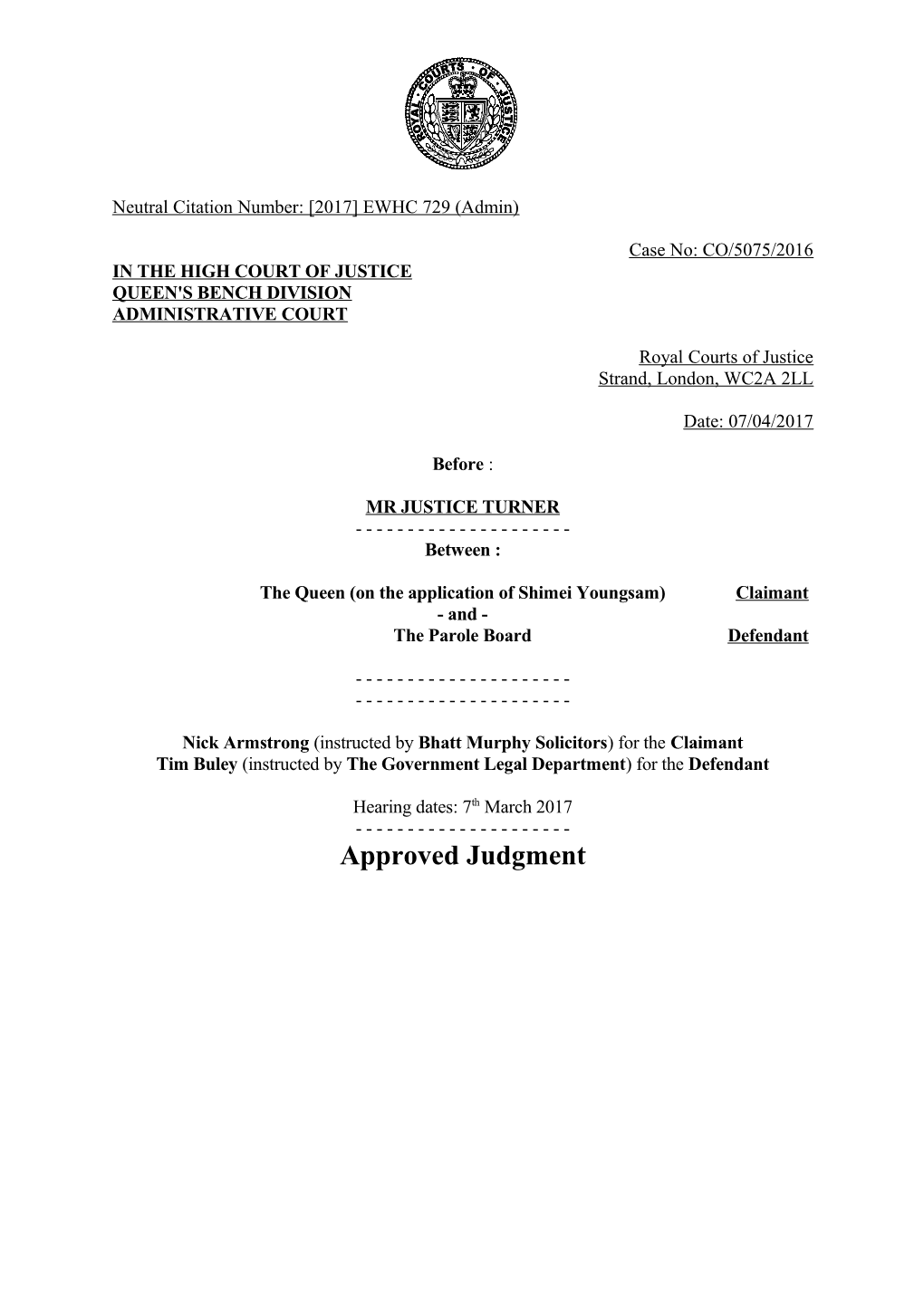 High Court Judgment Template s14