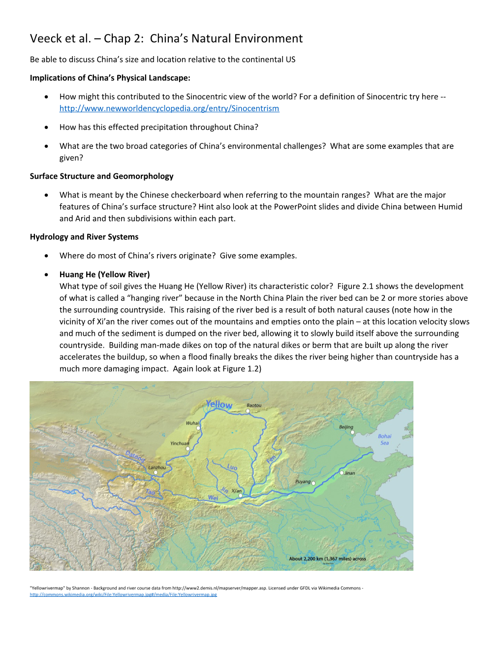 Veeck Et Al. Chap 2: China S Natural Environment