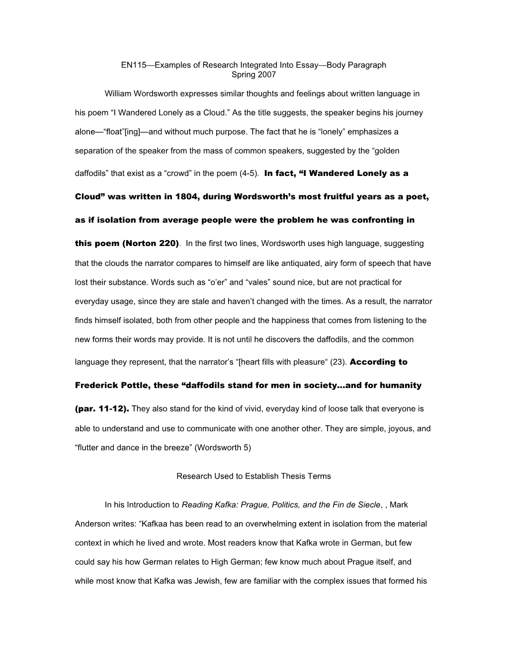 EN115 Sample Research Integrated Body Paragraph