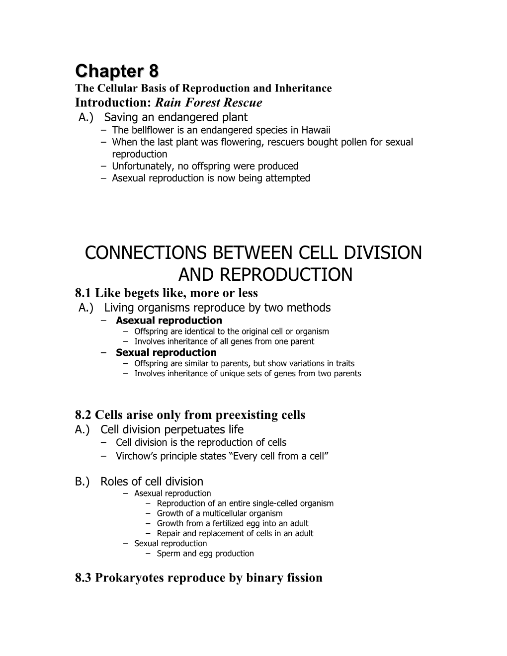 The Cellular Basis of Reproduction and Inheritance