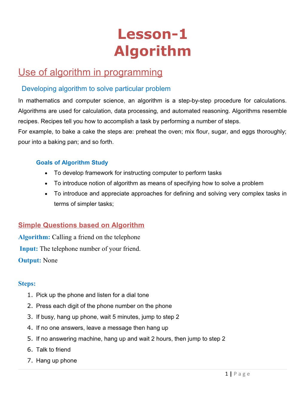 Developing Algorithm to Solve Particular Problem