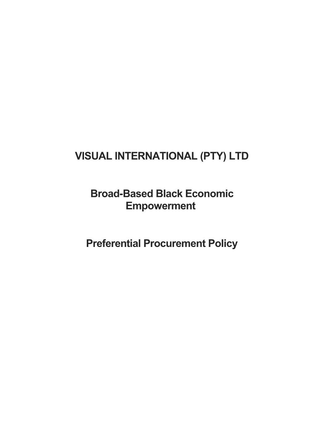 Visual International (Pty) Ltd