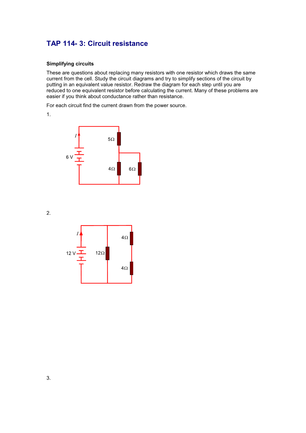 TAP 114- 3: Circuit Resistance