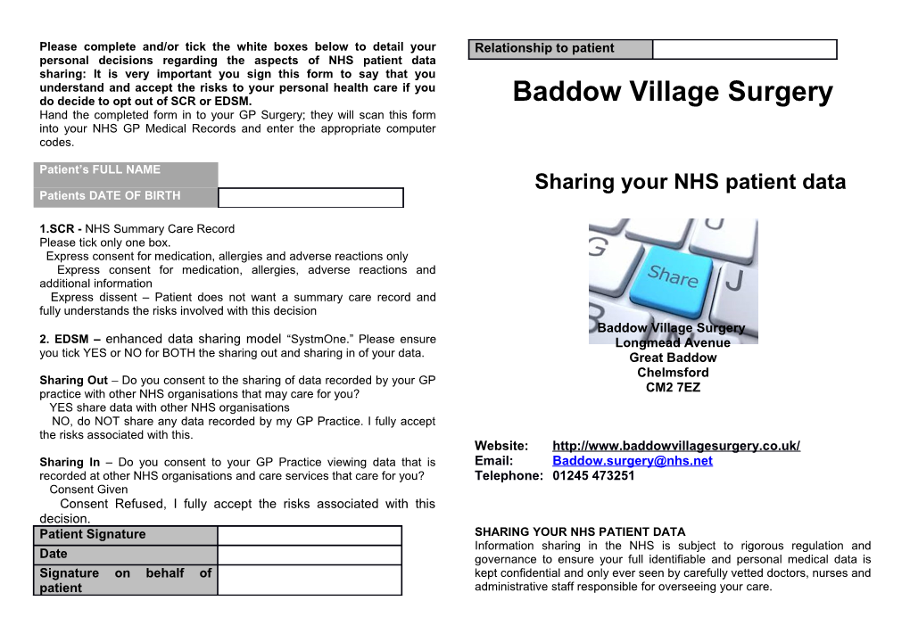 1.SCR - NHS Summary Care Record