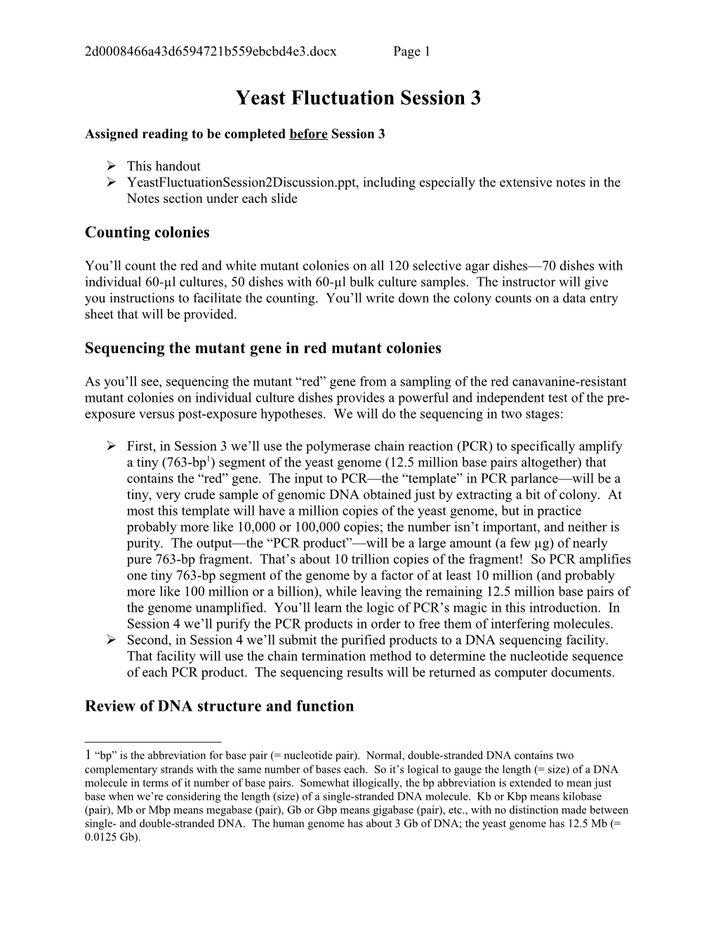 A Fluctuation Test in Bacteria s1