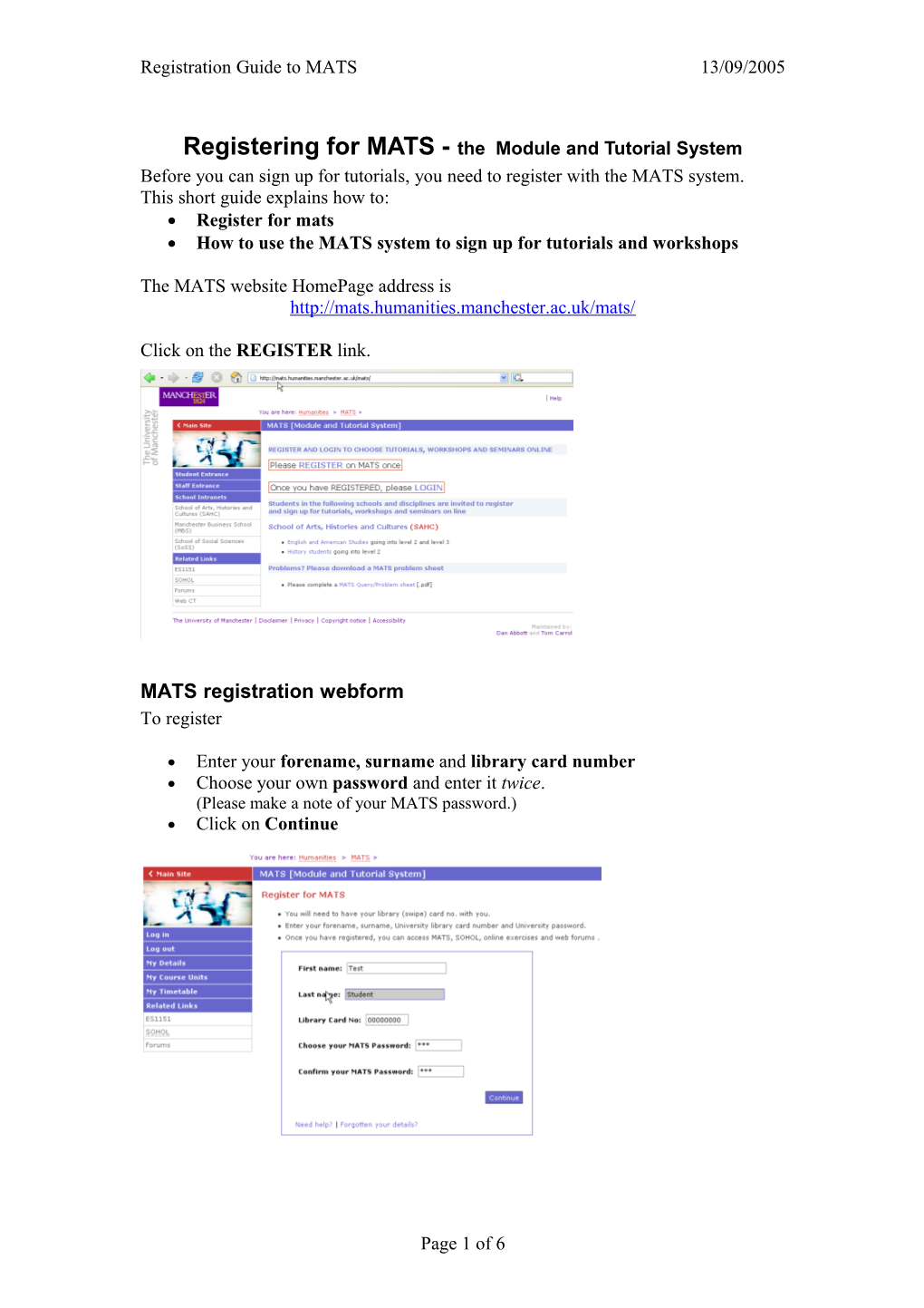 Review of Students Guide to MATS