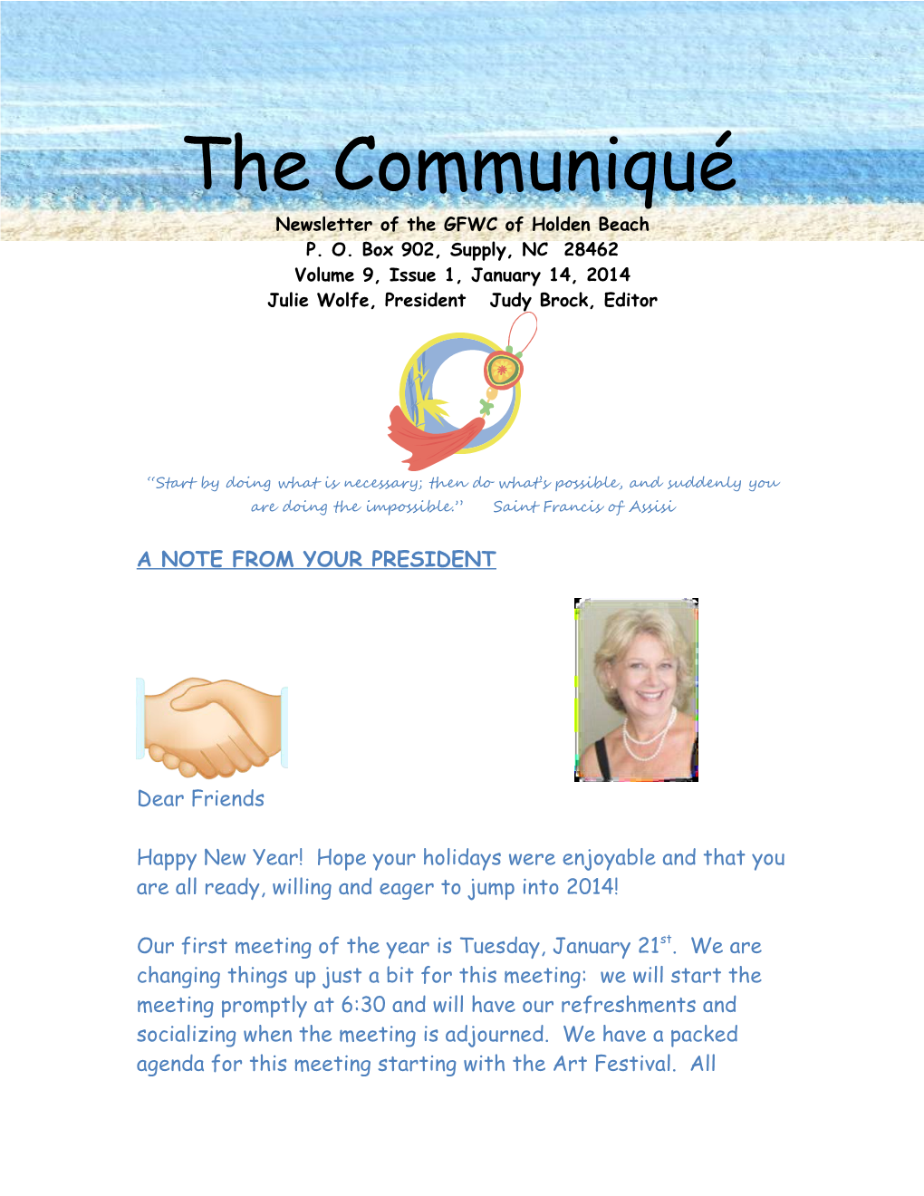 Newsletter of the GFWC of Holden Beach