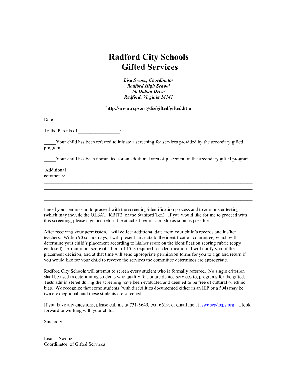 Radford City Schools