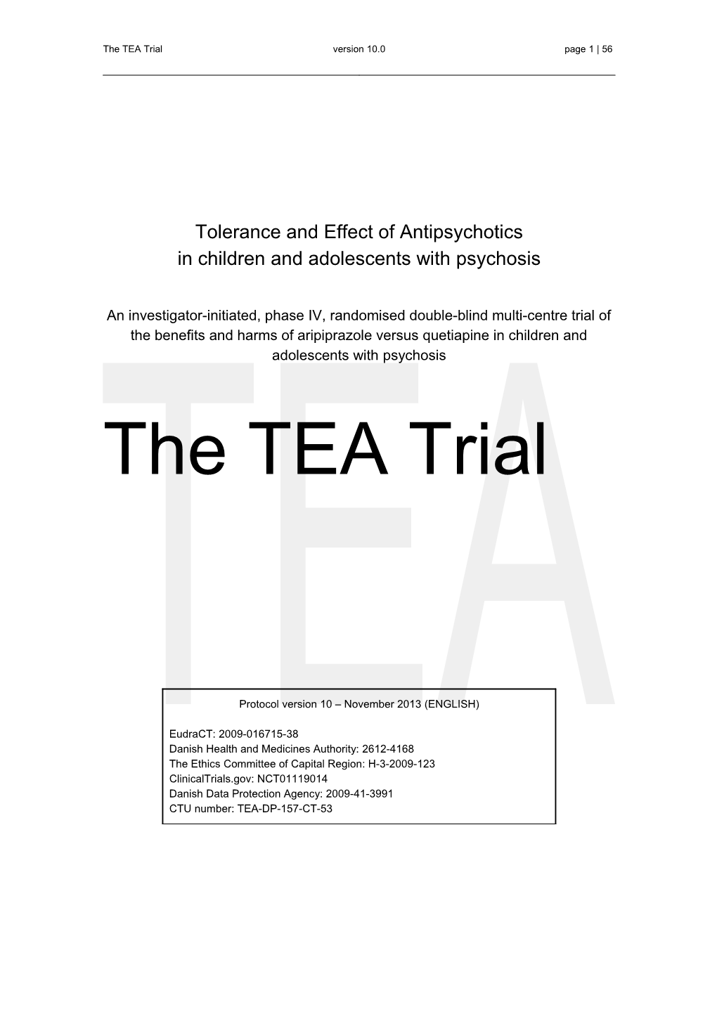 Tolerance and Effect of Antipsychotics