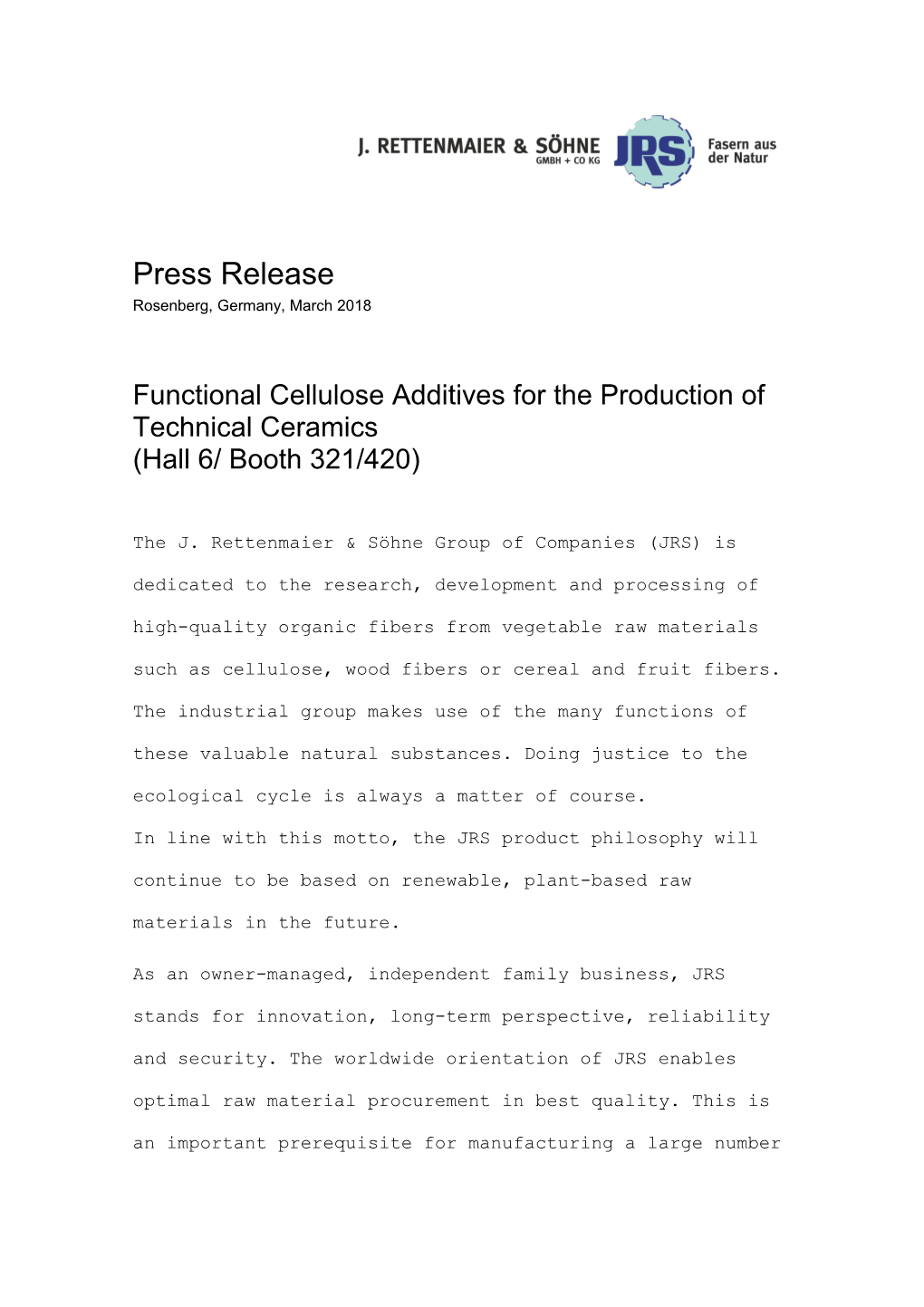 Functional Cellulose Additives for the Production of Technical Ceramics