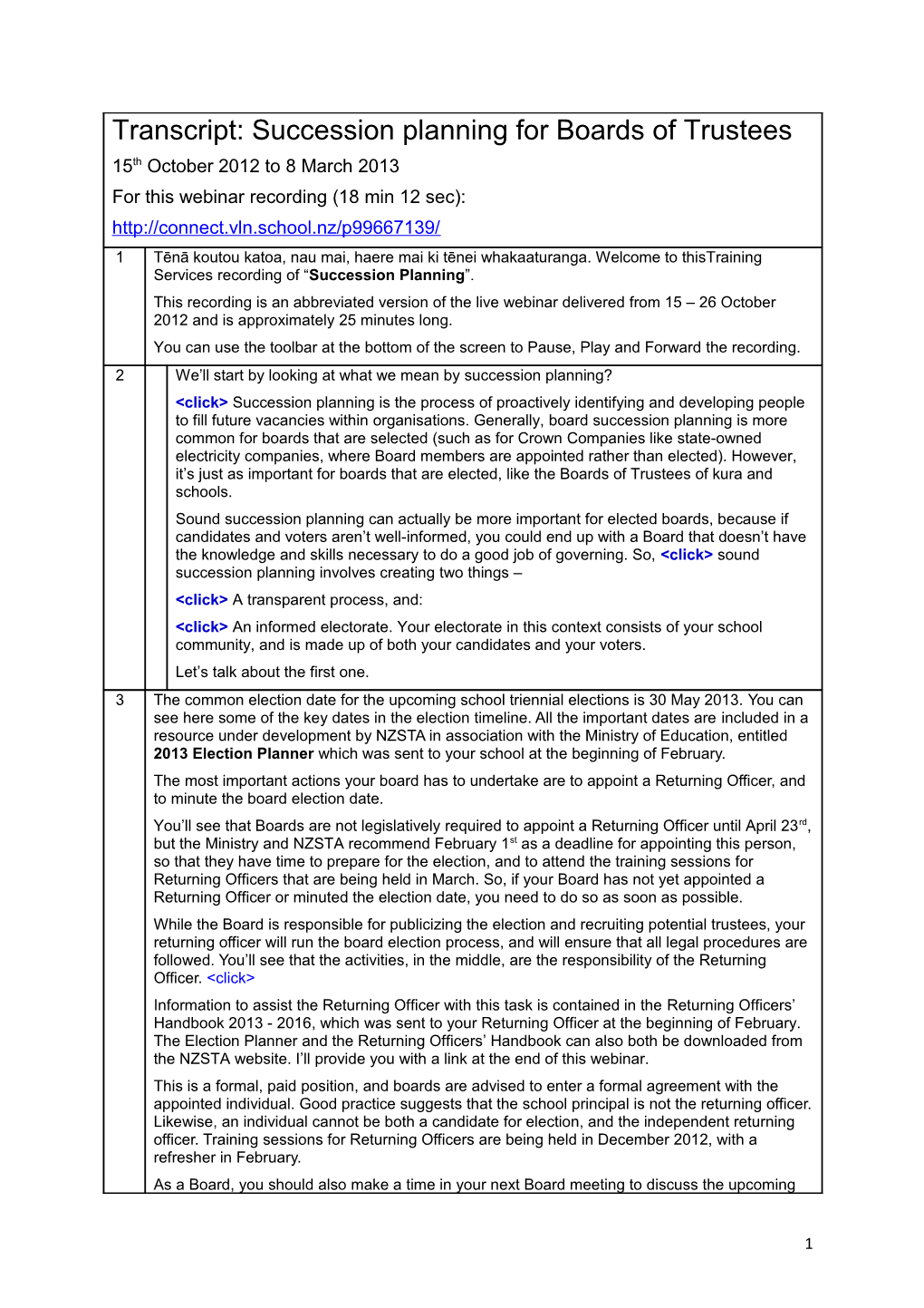 Succession Planning for Boards of Trustees