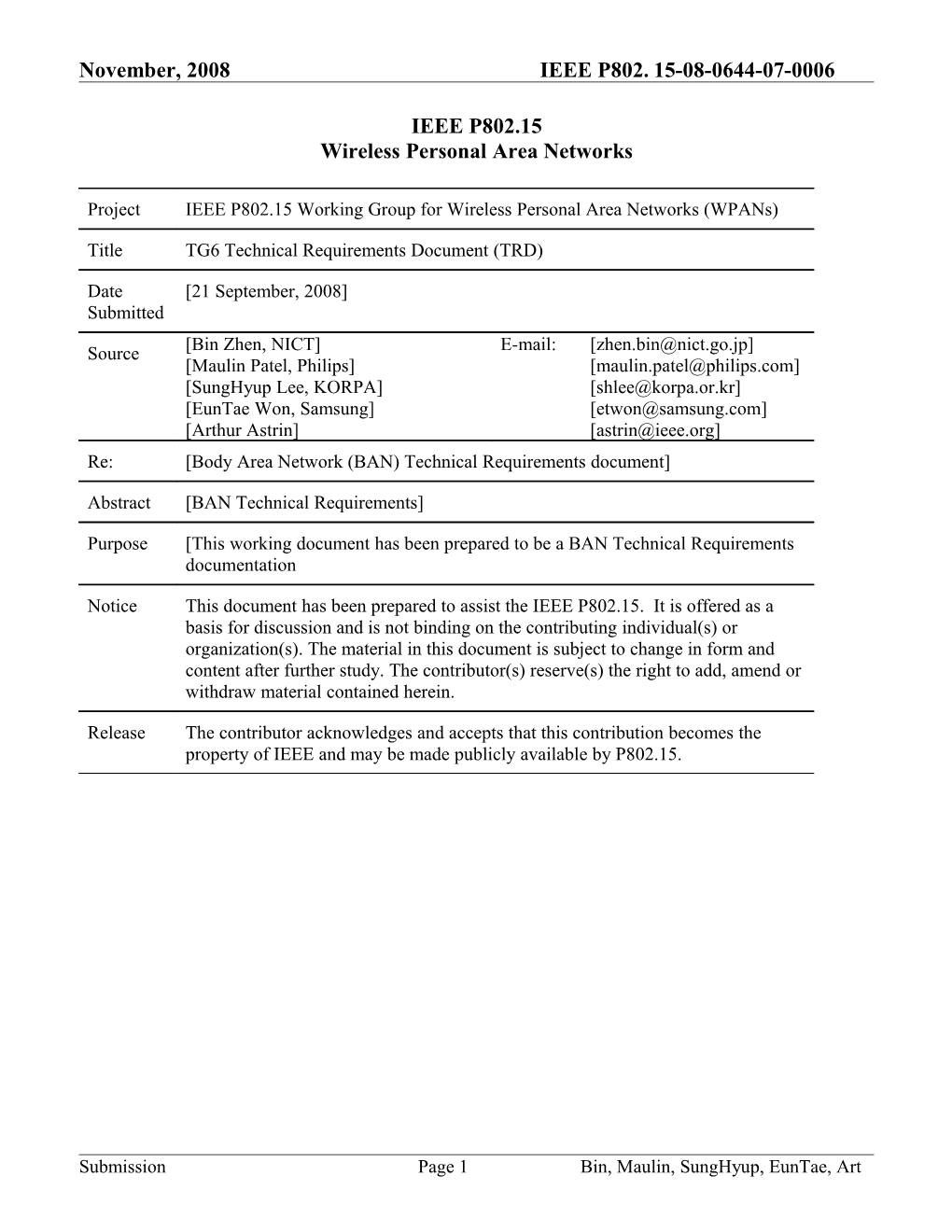 Wireless Personal Area Networks s35