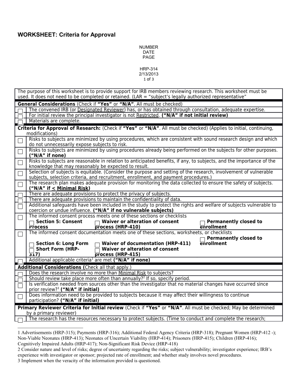 WORKSHEET: Criteria for Approval s1