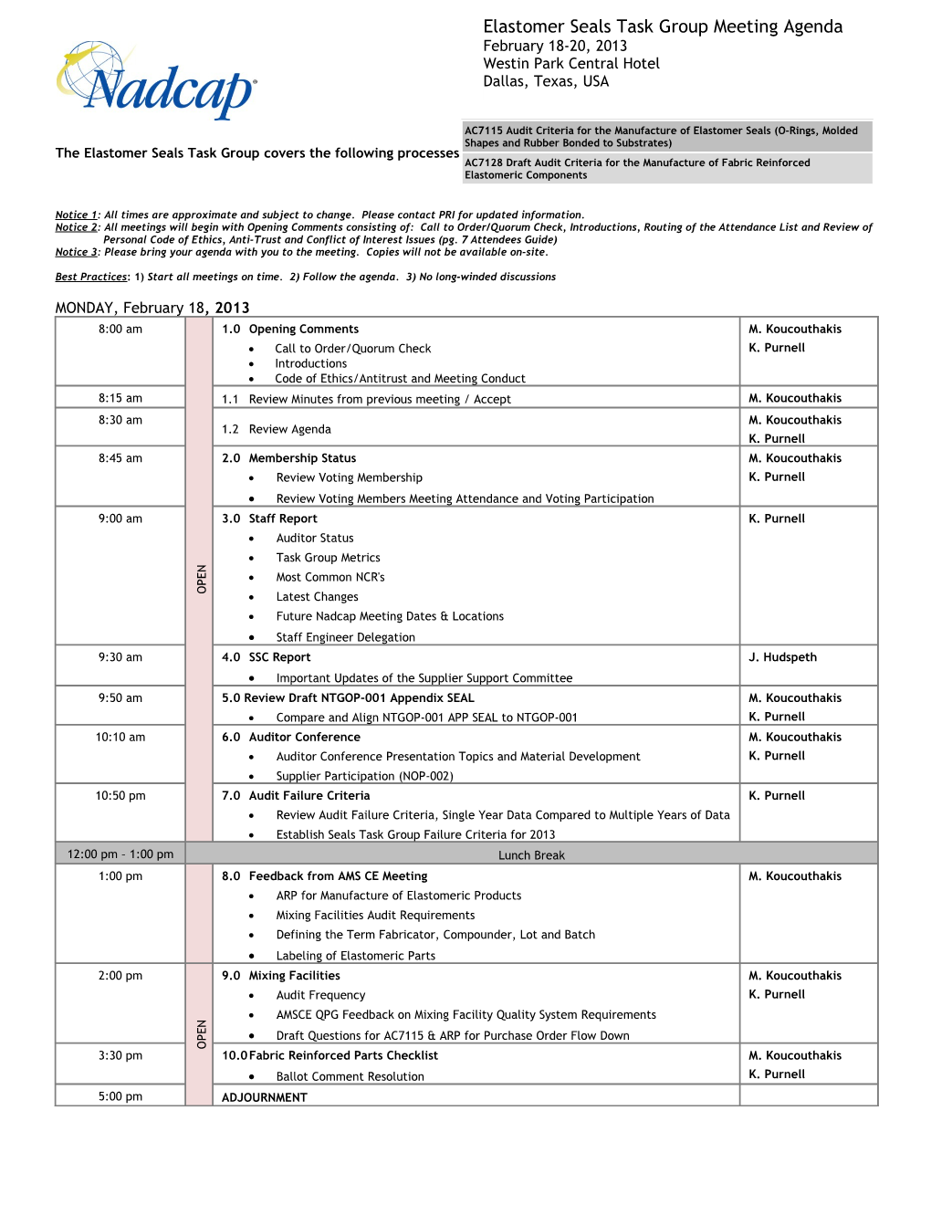 The Elastomer Seals Task Group Covers the Following Processes