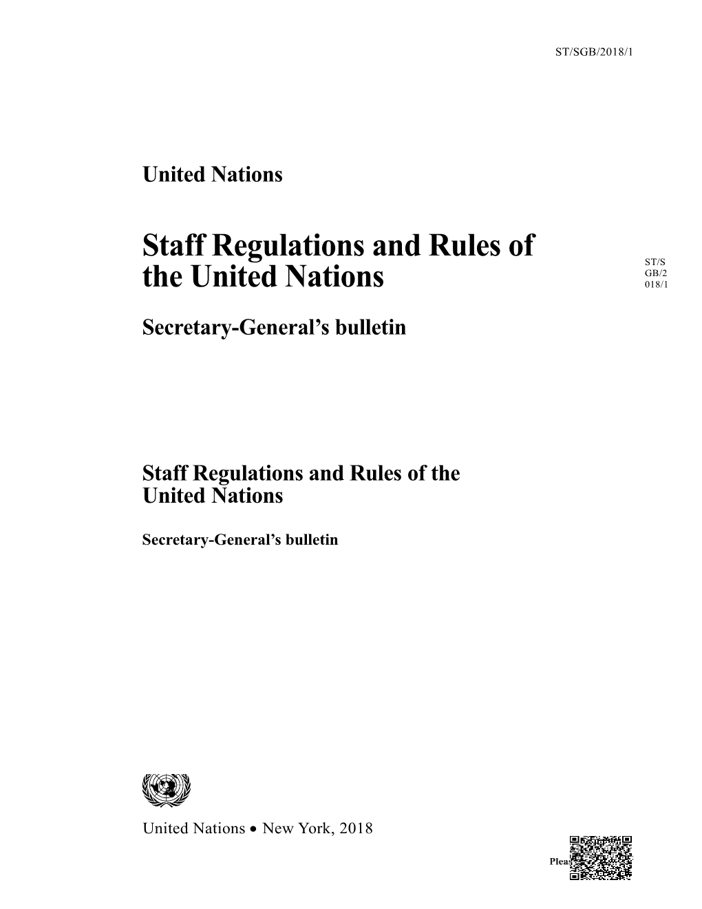 Staff Regulations and Rules of the United Nations