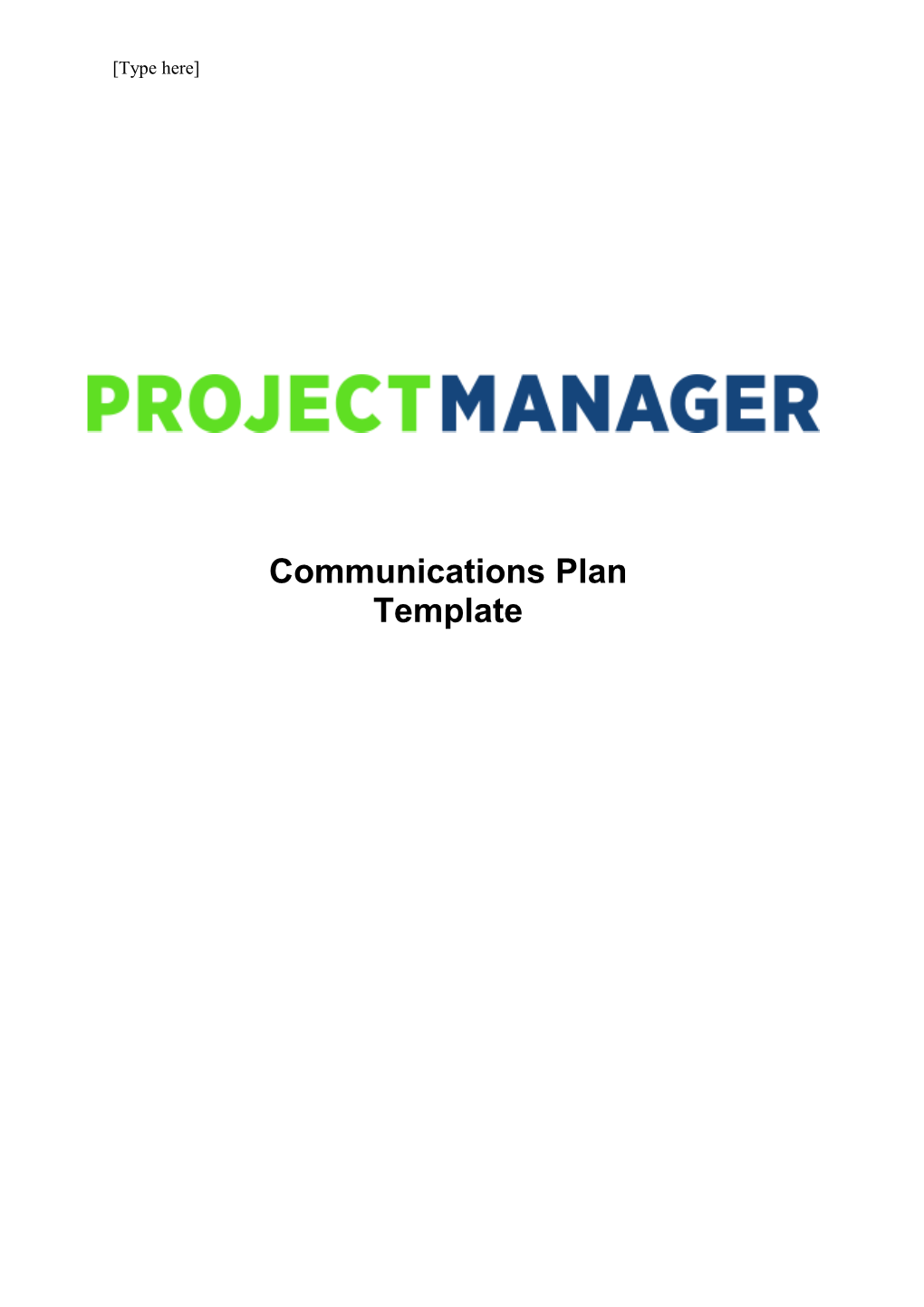 Communications Plan Template